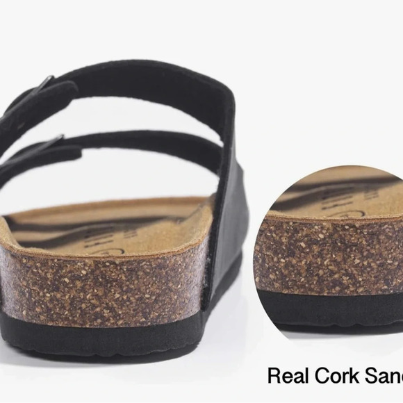 NWOT FITORY Mens Sandals, Arch Support Slides with Adjustable Buckle Straps - Picture 8 of 9